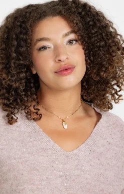 Toscane Boutique Pull col V avec strass| Pulls & Cardigans