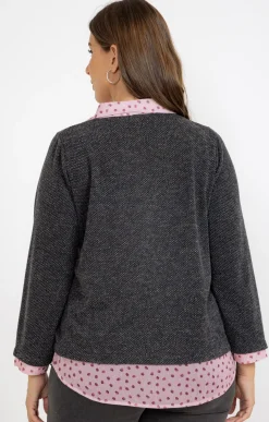Toscane Boutique Pull 2-en-1 avec collier| Pulls & Cardigans