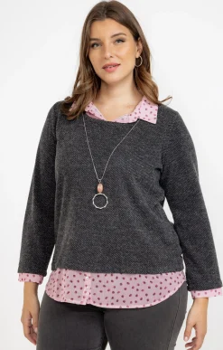 Toscane Boutique Pull 2-en-1 avec collier| Pulls & Cardigans