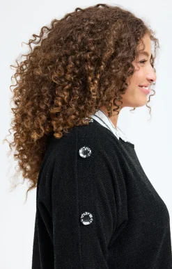 Toscane Boutique Pull 2-en-1 avec empiècement rayé| Pulls & Cardigans