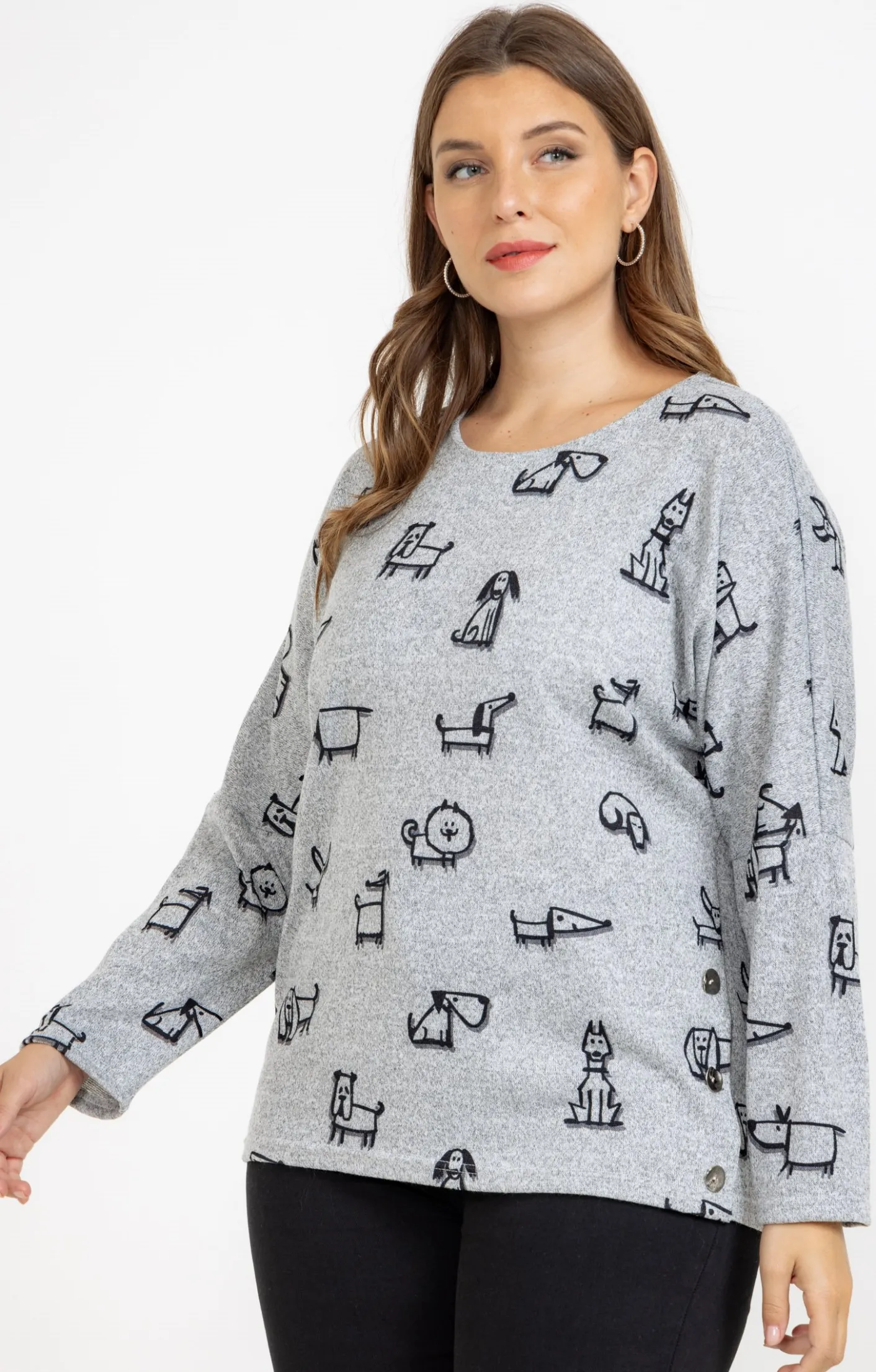 Toscane Boutique Pull imprimé chiens| Pulls & Cardigans