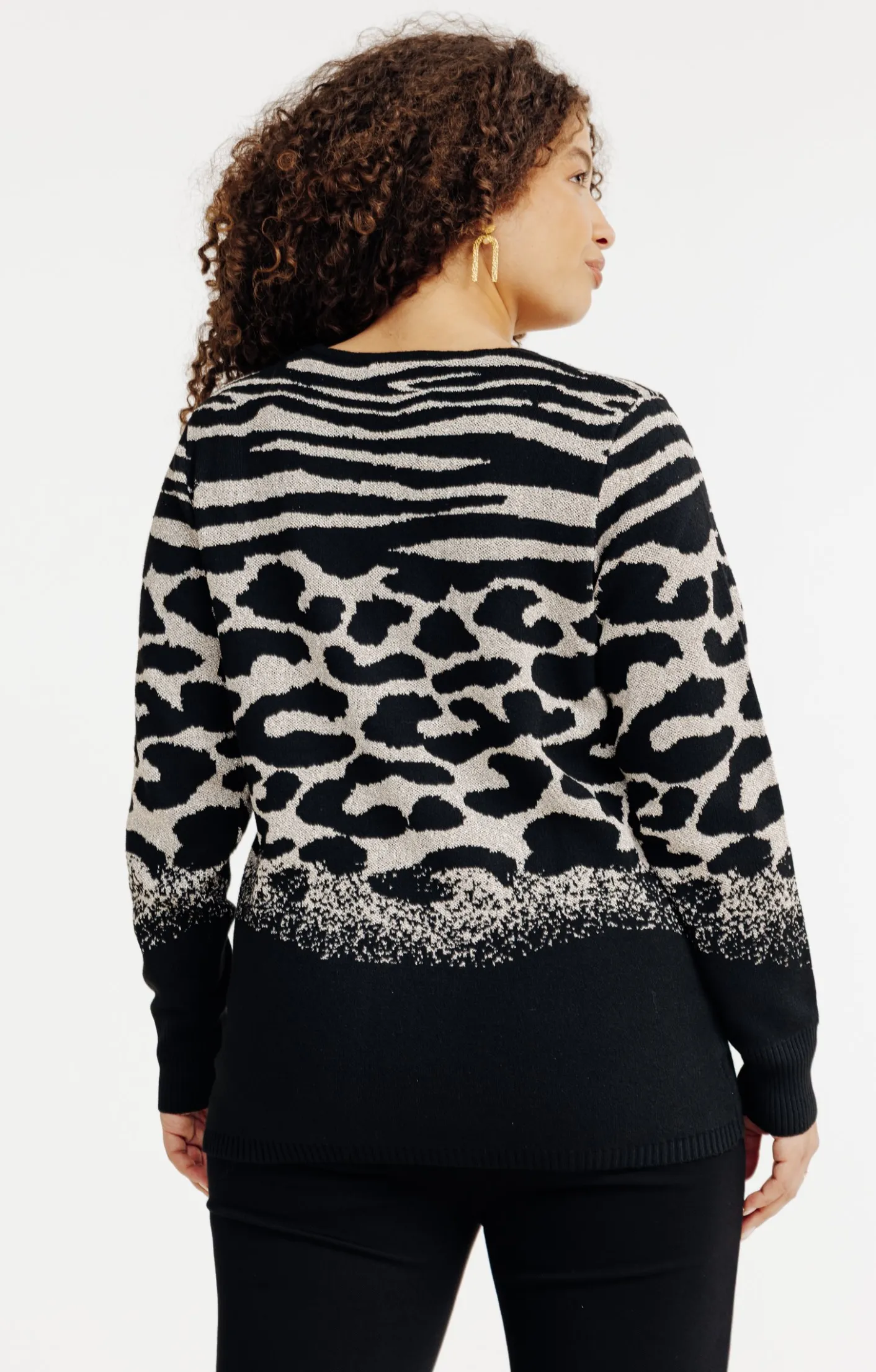 Toscane Boutique Pull léopard à paillettes| Pulls & Cardigans