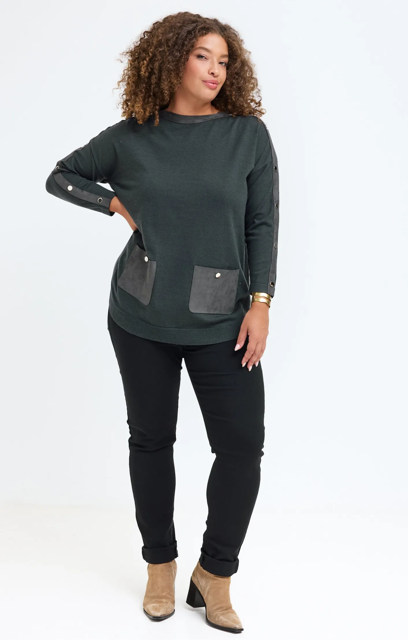 Toscane Boutique Pull patch à poches| Pulls & Cardigans