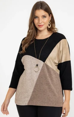 Toscane Boutique Pull patch avec collier| Pulls & Cardigans