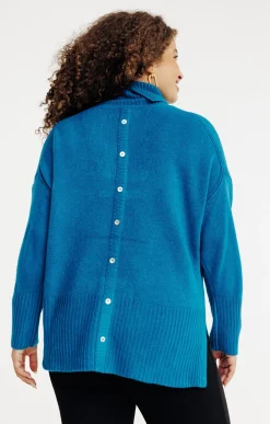 Toscane Boutique Pull uni col montant| Pulls & Cardigans