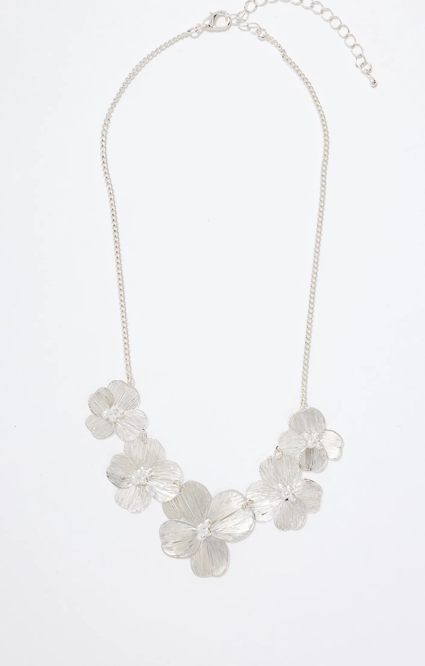Toscane Boutique Ras-de-cou 5 fleurs silver| Accessoires