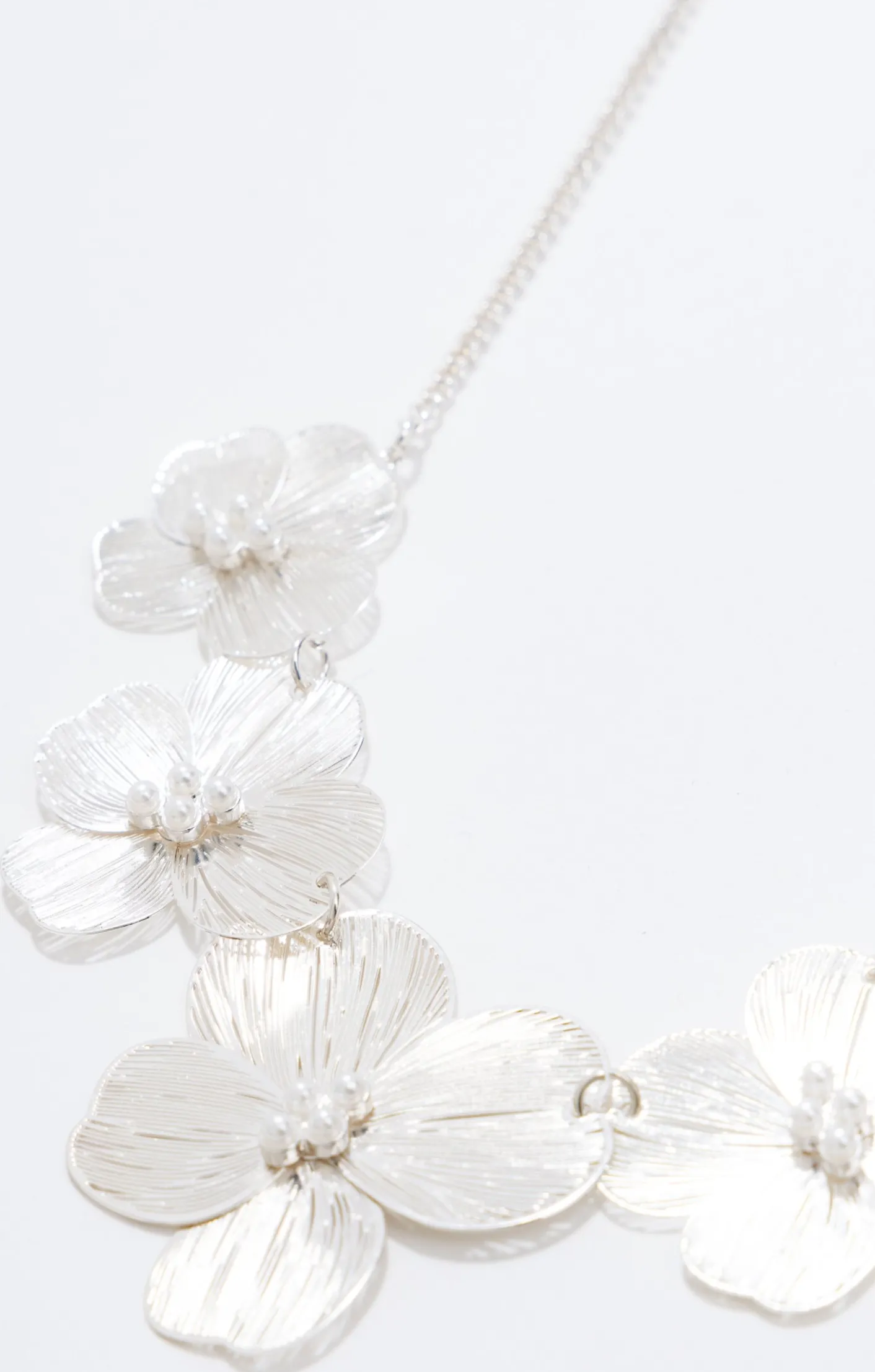 Toscane Boutique Ras-de-cou 5 fleurs silver| Accessoires
