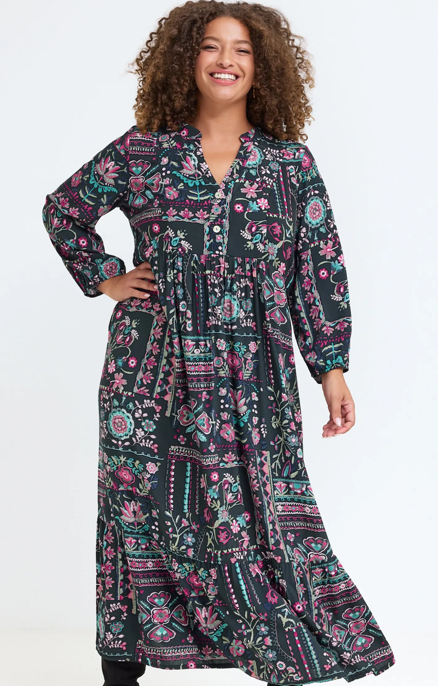 Toscane Boutique Robe longue imprimée| Robes