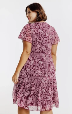 Toscane Boutique Robe plissé imprimé floral| Robes