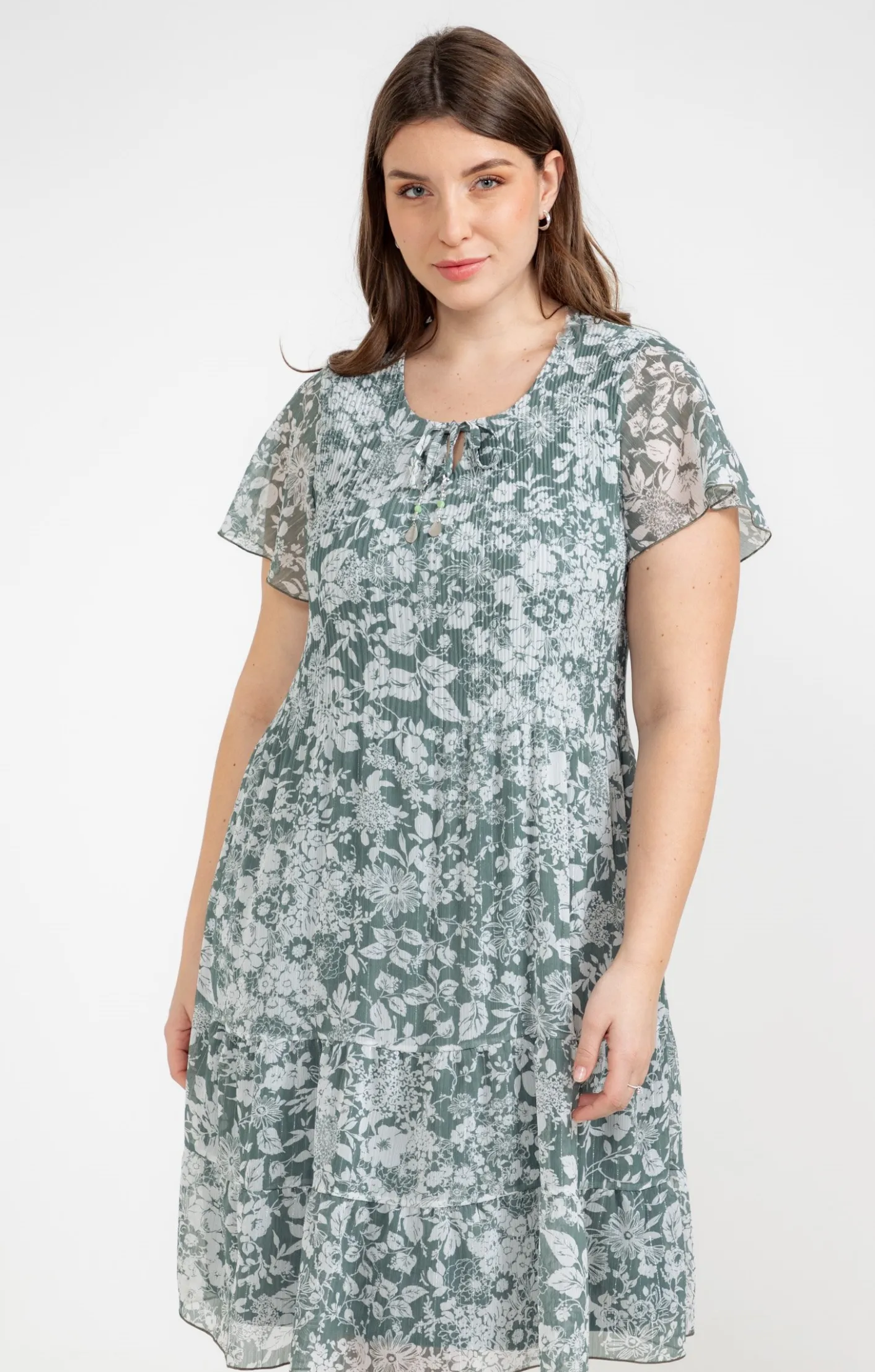 Toscane Boutique Robe plissée à fleurs| Robes
