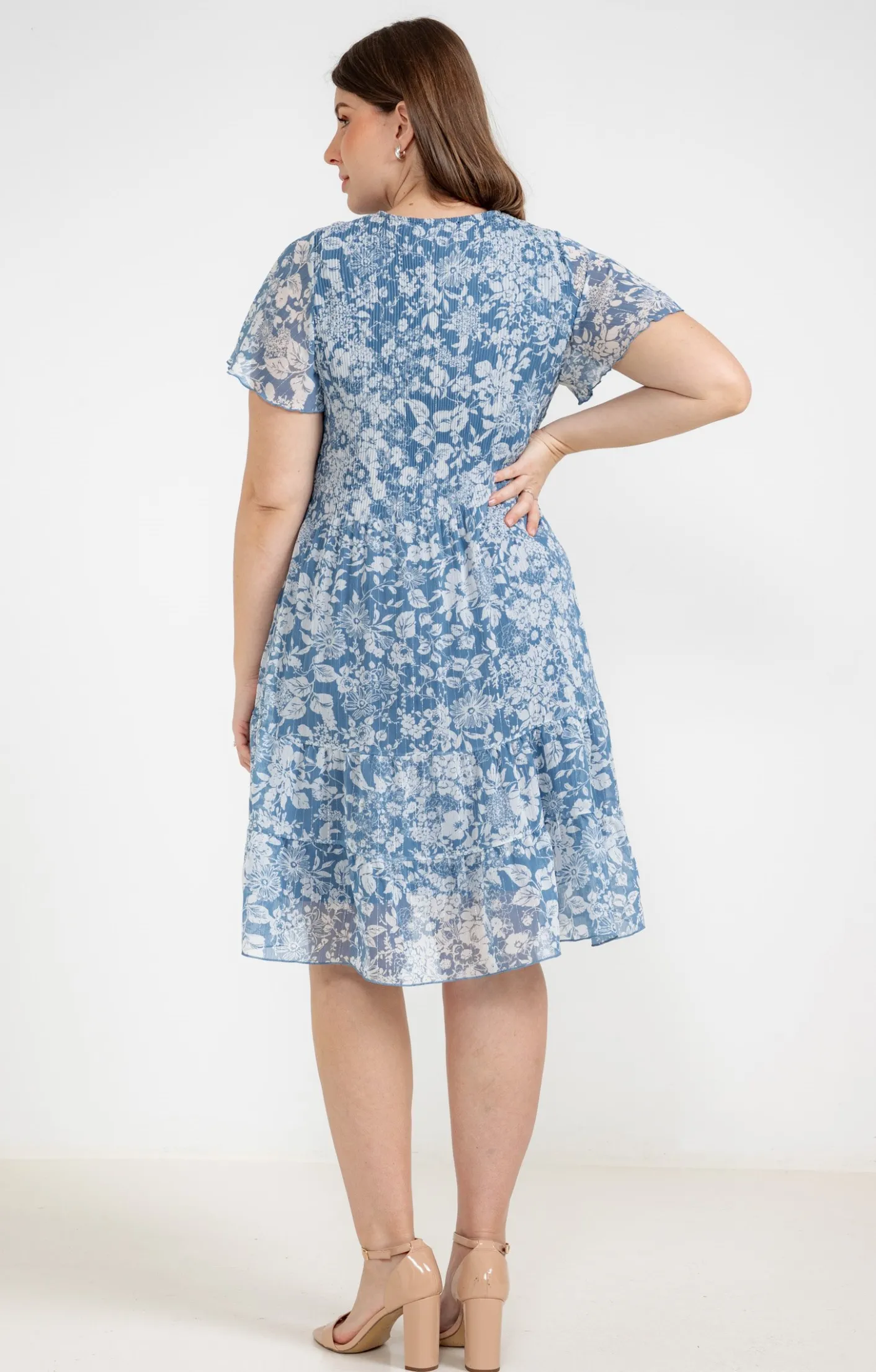 Toscane Boutique Robe plissée à fleurs| Robes