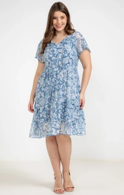 Toscane Boutique Robe plissée à fleurs| Robes