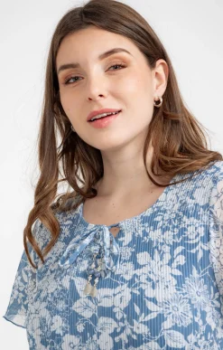 Toscane Boutique Robe plissée à fleurs| Robes