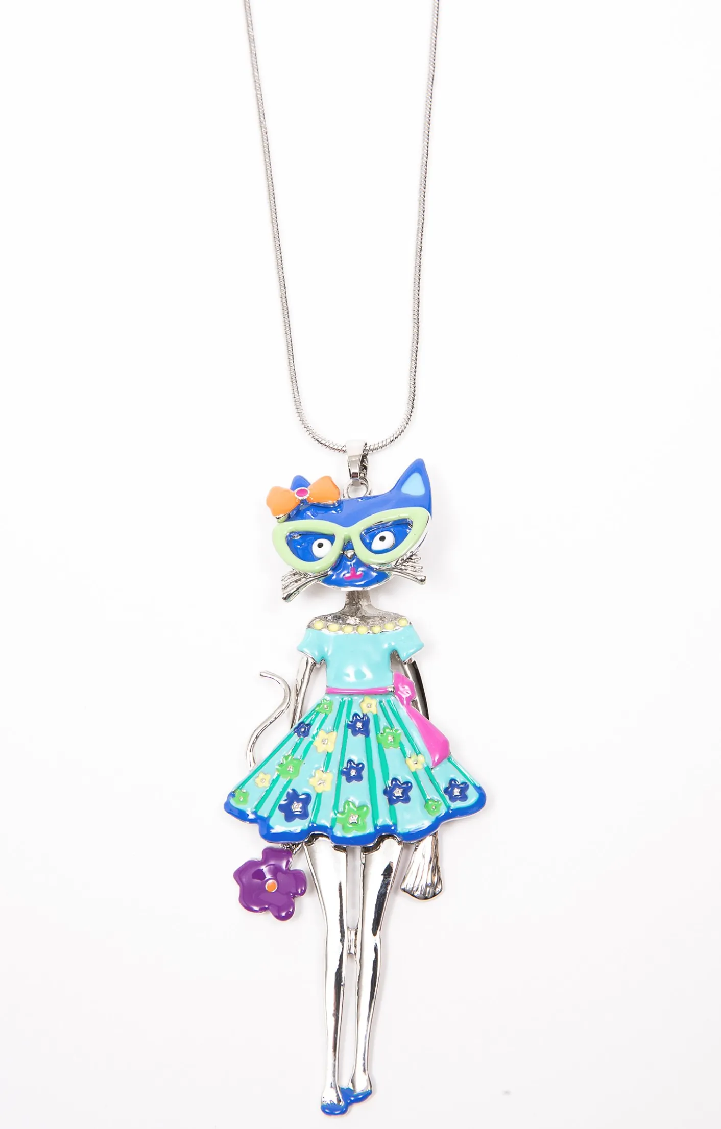 Toscane Boutique Sautoir poupée chat à fleurs| Accessoires