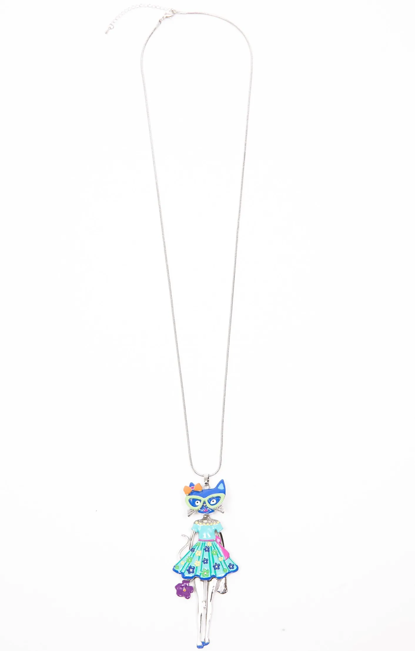Toscane Boutique Sautoir poupée chat à fleurs| Accessoires