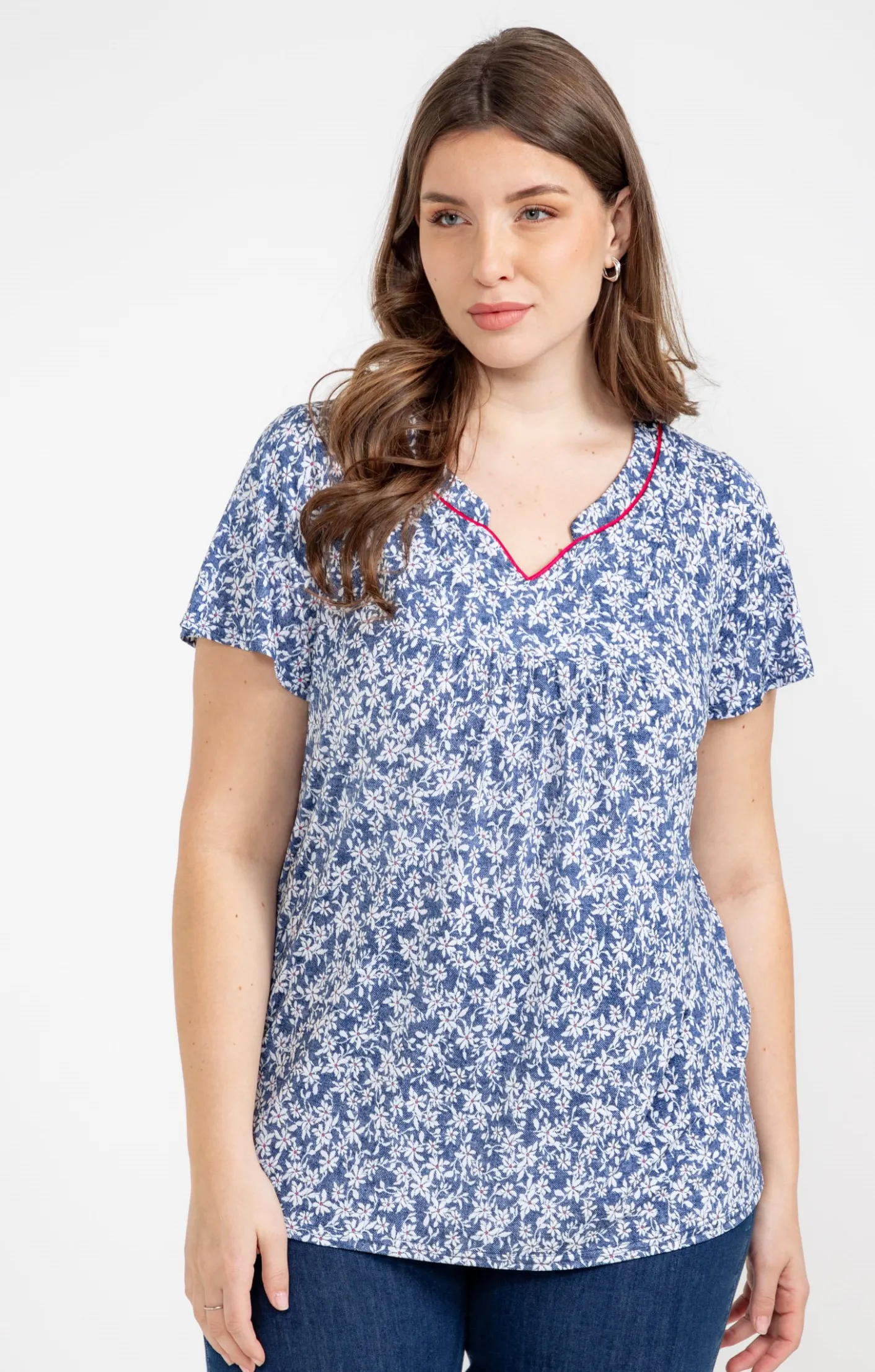 Toscane Boutique Tee-shirt à imprimé fleurs| Tee-shirts