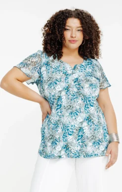 Toscane Boutique Tee-shirt à imprimé floral| Tee-shirts