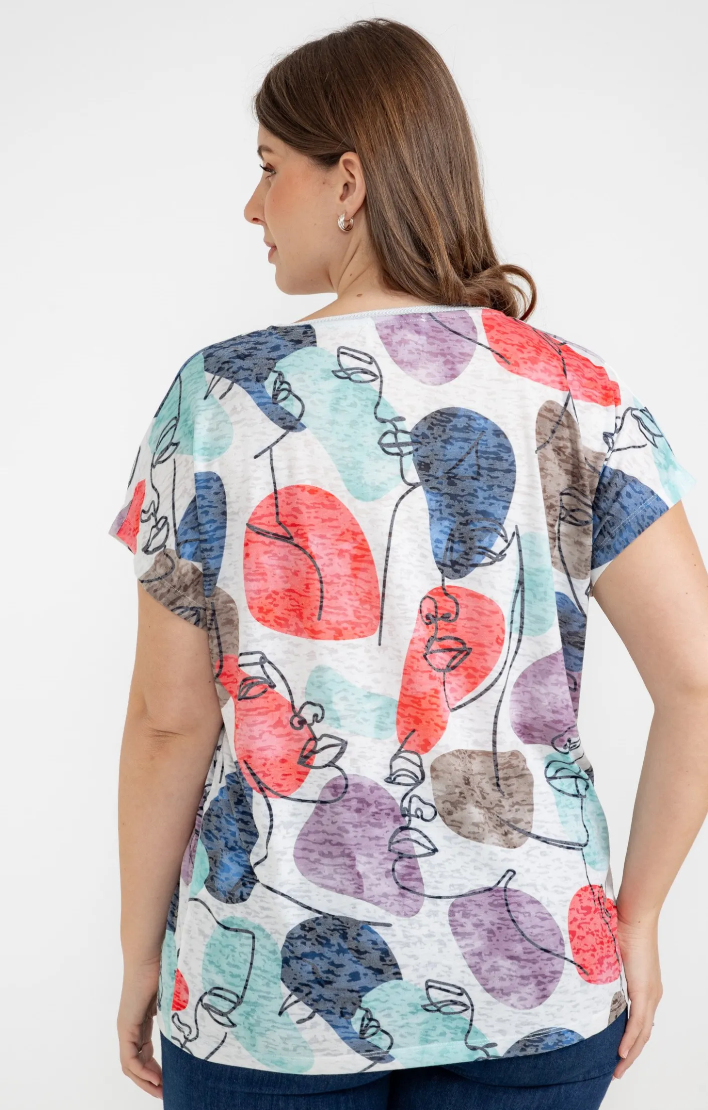 Toscane Boutique Tee-shirt à imprimé visages| Tee-shirts
