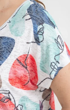 Toscane Boutique Tee-shirt à imprimé visages| Tee-shirts