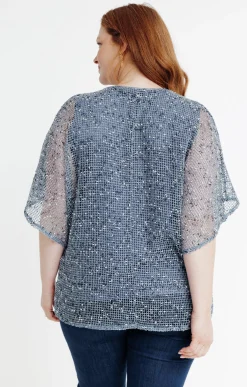 Toscane Boutique Tee-shirt en maille reliefée| Tee-shirts