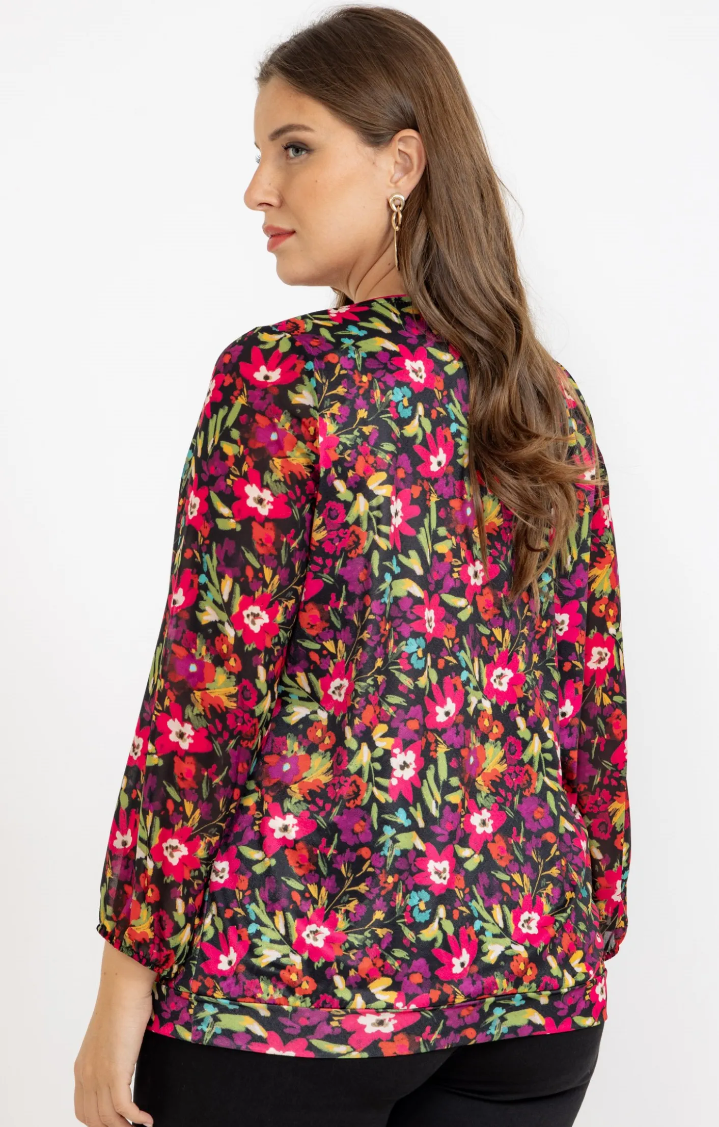 Toscane Boutique Tee-shirt imprimé à fleurs et collier| Tee-shirts