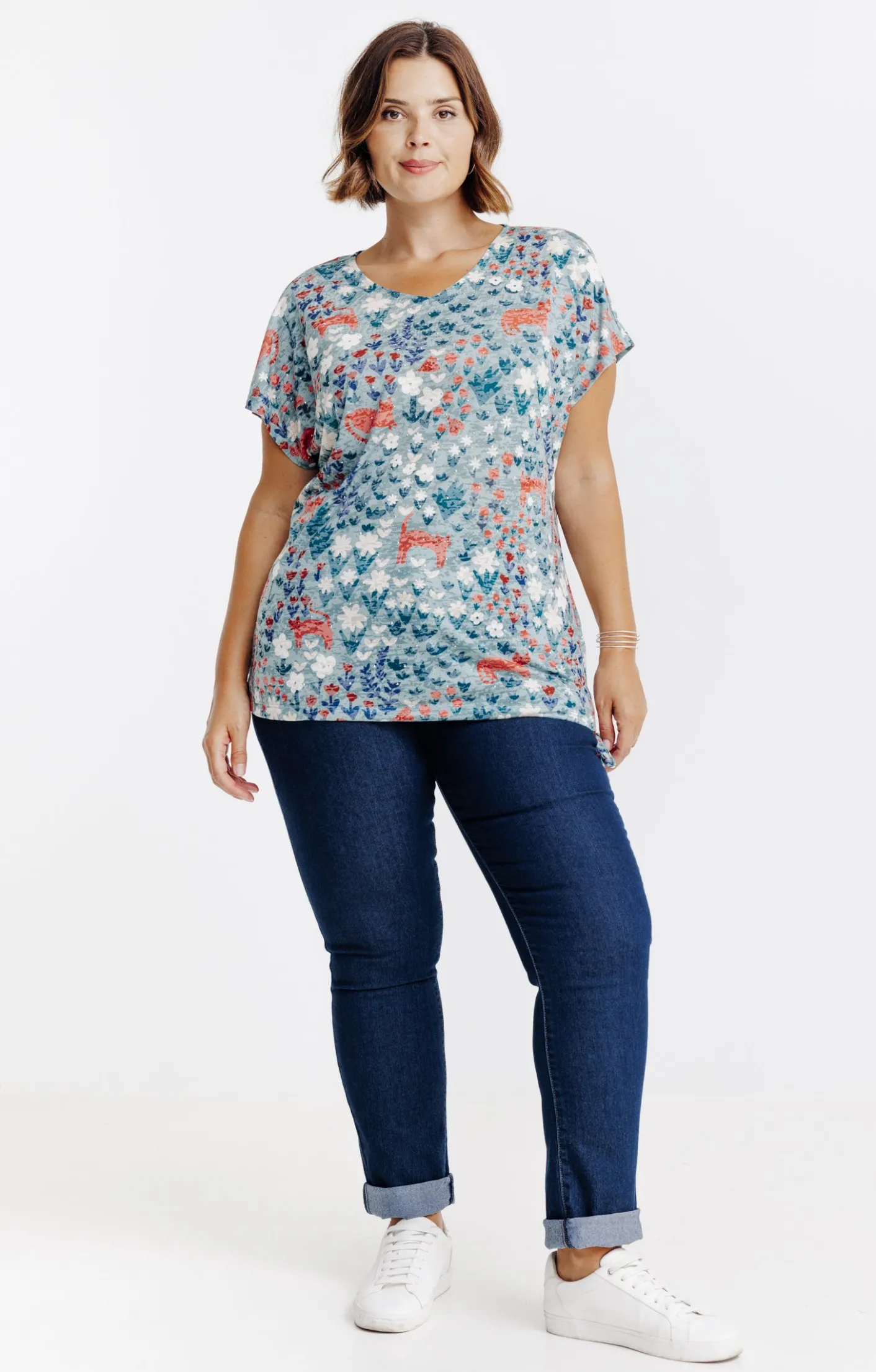 Toscane Boutique Tee-shirt imprimé chats| Tee-shirts