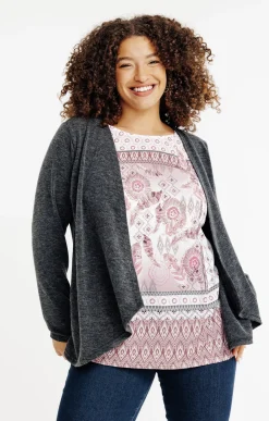 Toscane Boutique Tee-shirt imprimé 2-en-1 avec gilet| Tee-shirts