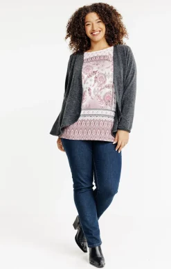Toscane Boutique Tee-shirt imprimé 2-en-1 avec gilet| Tee-shirts