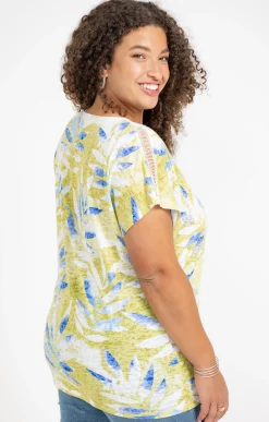 Toscane Boutique Tee-shirt imprimé feuillage| Tee-shirts