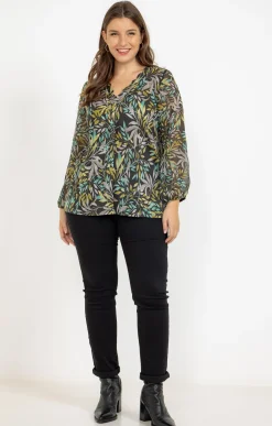 Toscane Boutique Tee-shirt imprimé feuillage| Tee-shirts