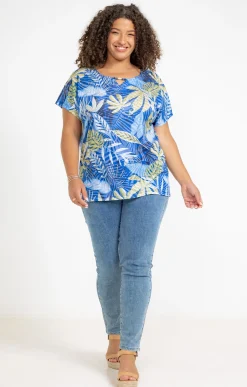 Toscane Boutique Tee-shirt imprimé feuillage| Tee-shirts