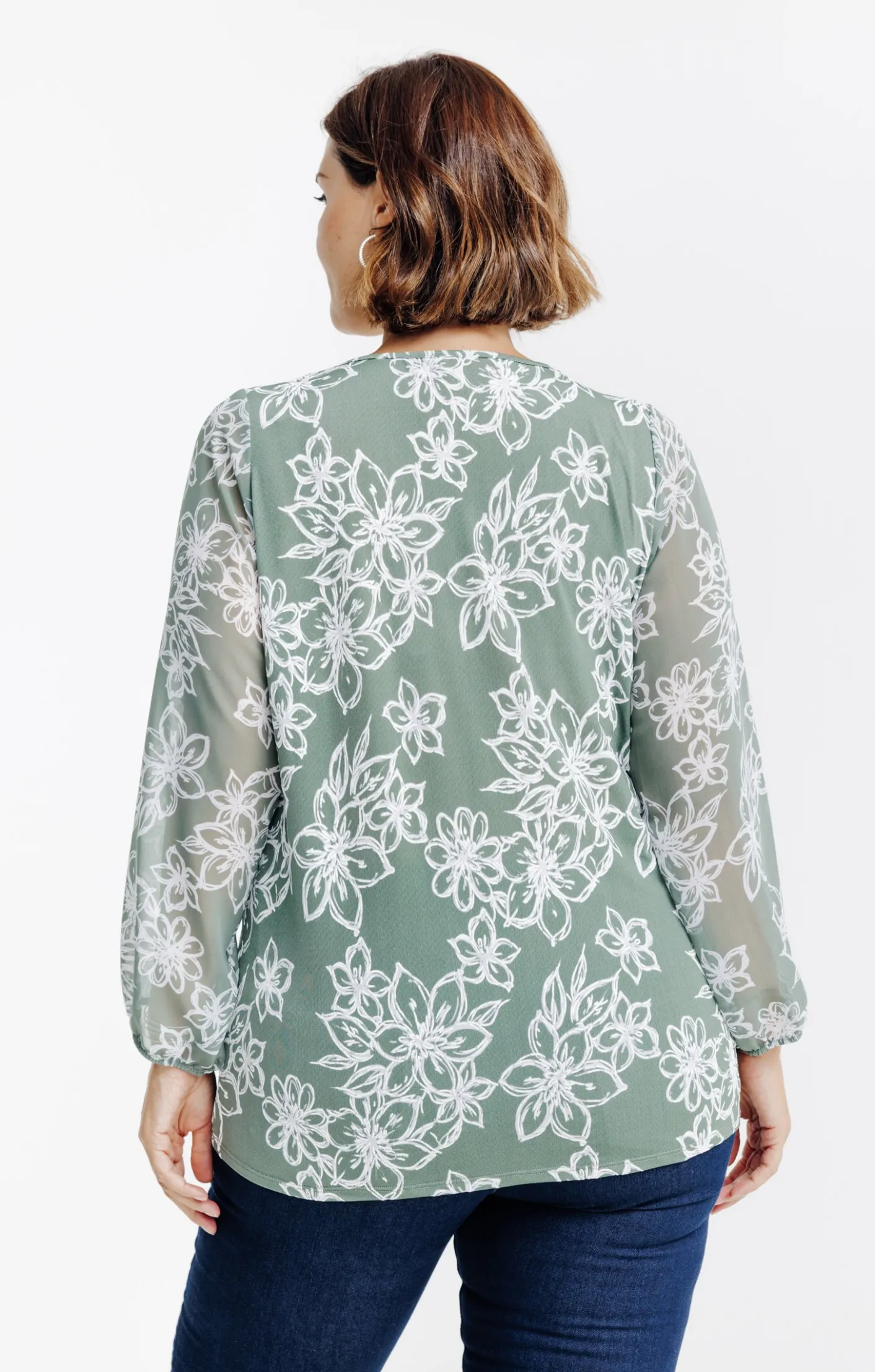 Toscane Boutique Tee-shirt imprimé fleuri à zip| Tee-shirts