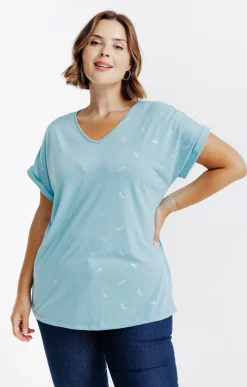 Toscane Boutique Tee-shirt imprimé libellules| Tee-shirts