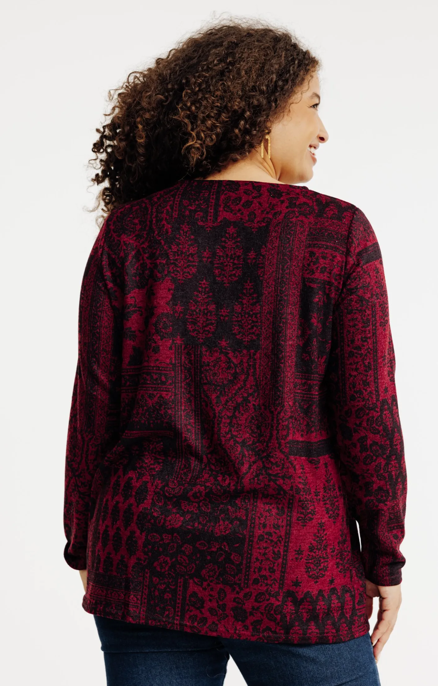 Toscane Boutique Tee-shirt maille chaude imprimé| Tee-shirts