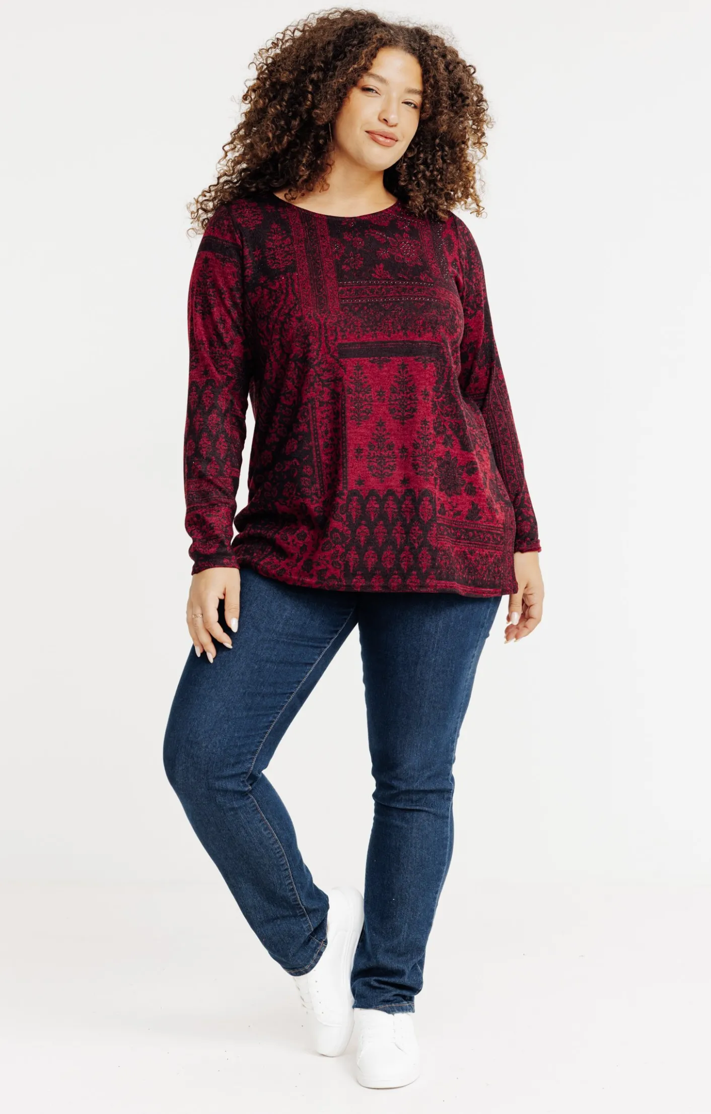 Toscane Boutique Tee-shirt maille chaude imprimé| Tee-shirts