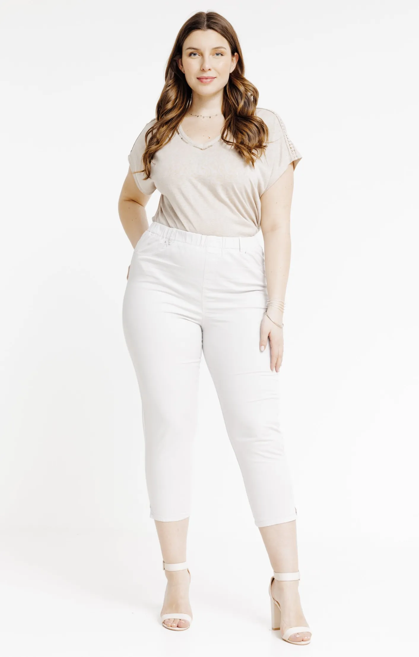 Toscane Boutique Tregging court détail rivet| Pantalons