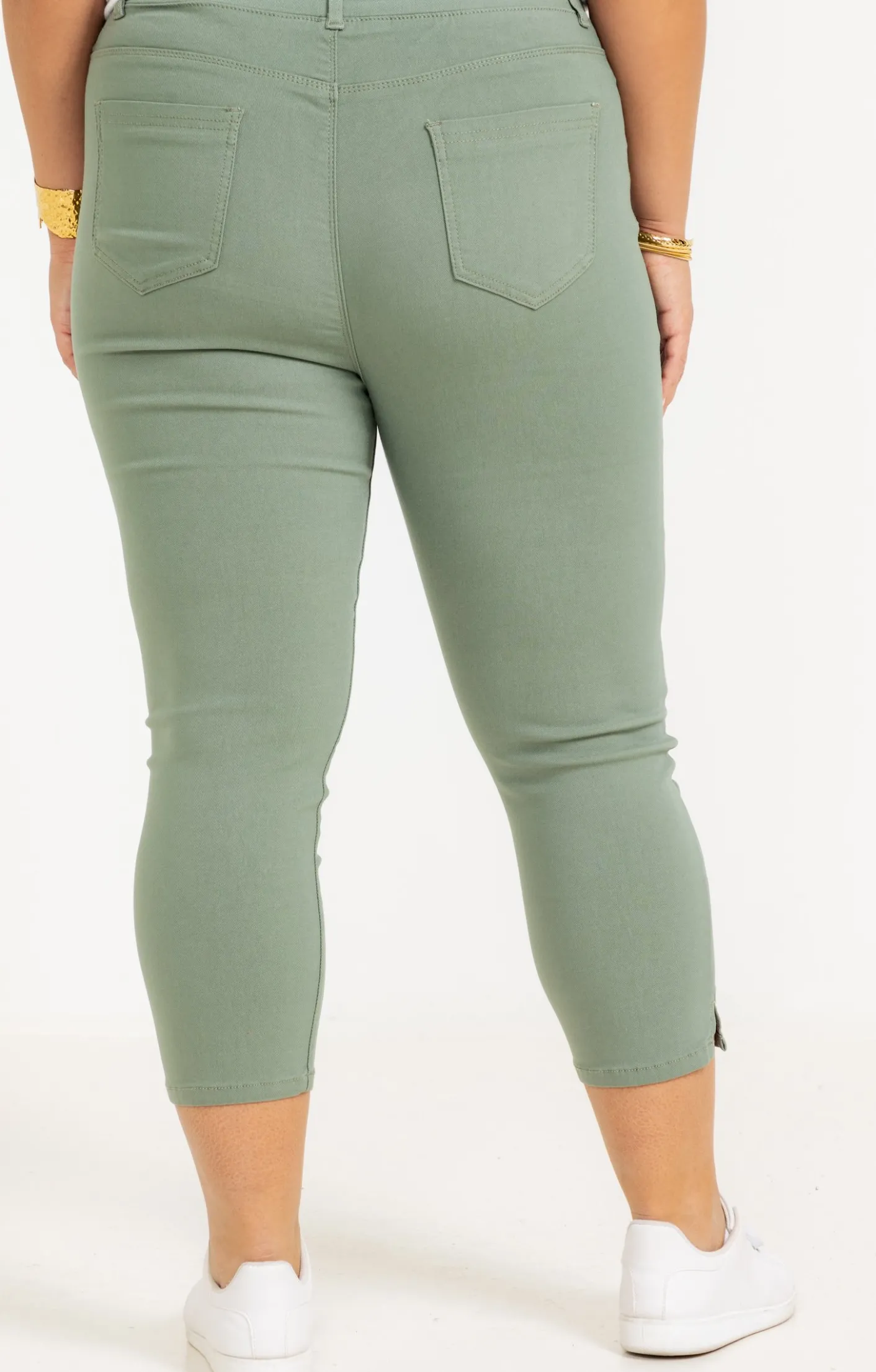 Toscane Boutique Tregging court stretch détail rivet| Pantalons