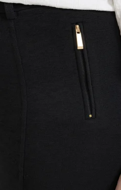 Toscane Boutique Tregging droit détail zip| Pantalons