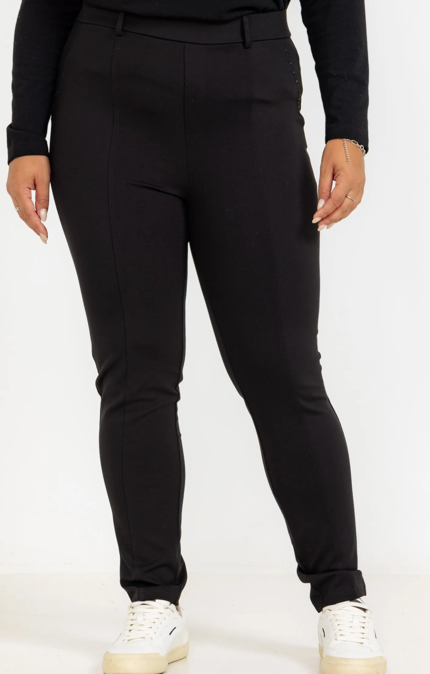 Toscane Boutique Tregging en maille poche décorée| Pantalons