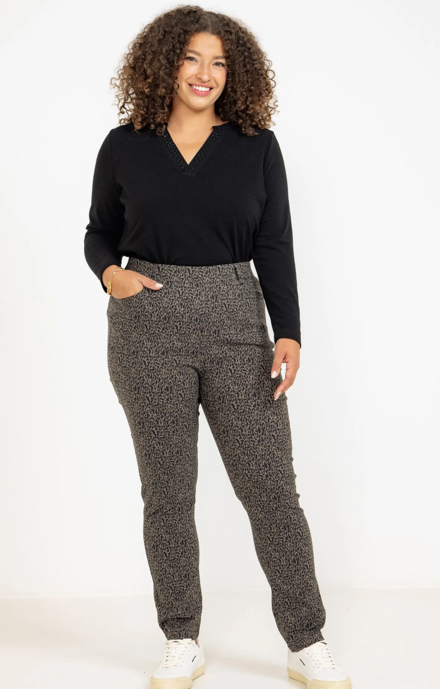 Toscane Boutique Tregging imprimé léopard| Pantalons