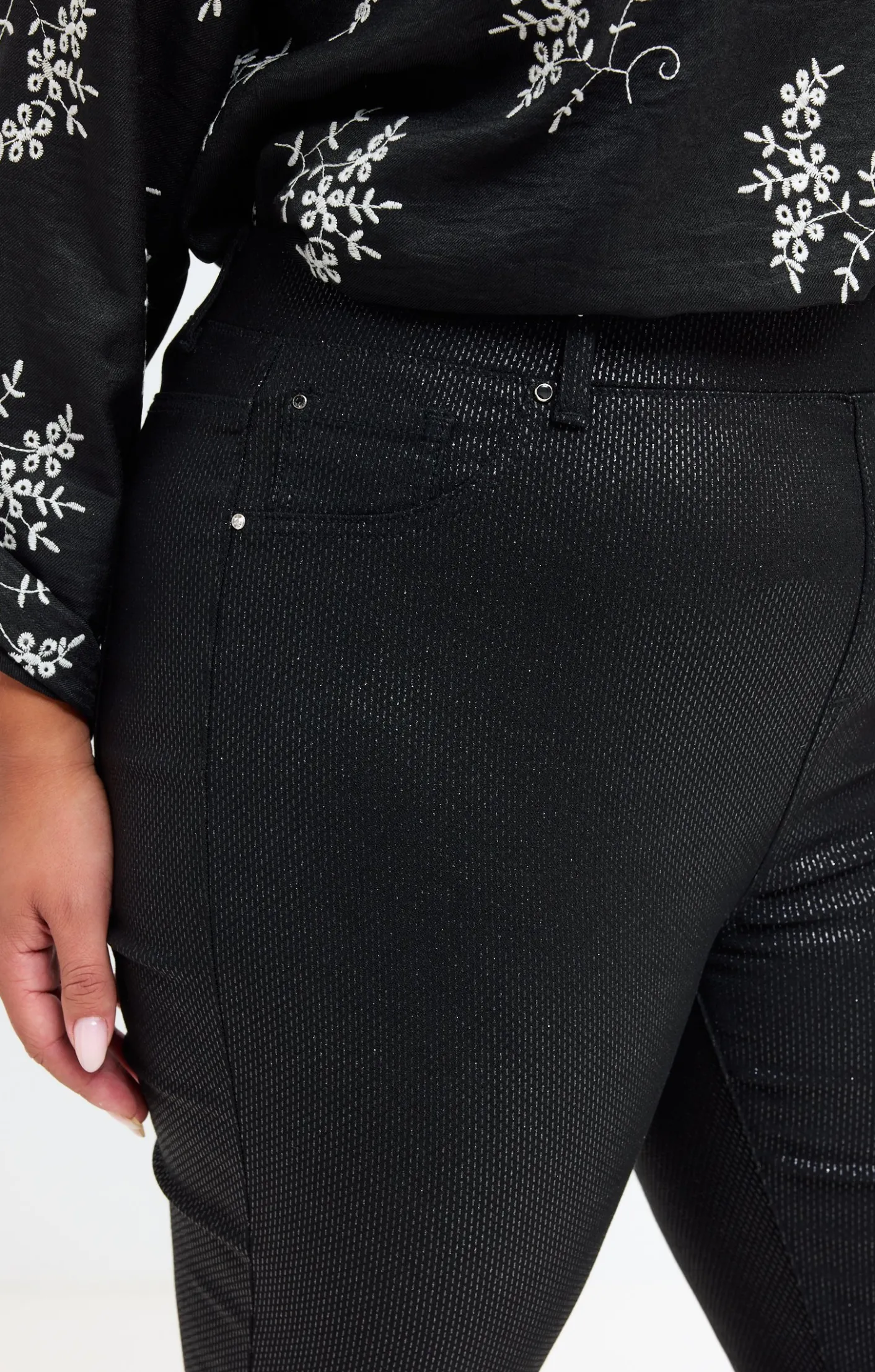 Toscane Boutique Tregging imprimé mini-traits| Pantalons