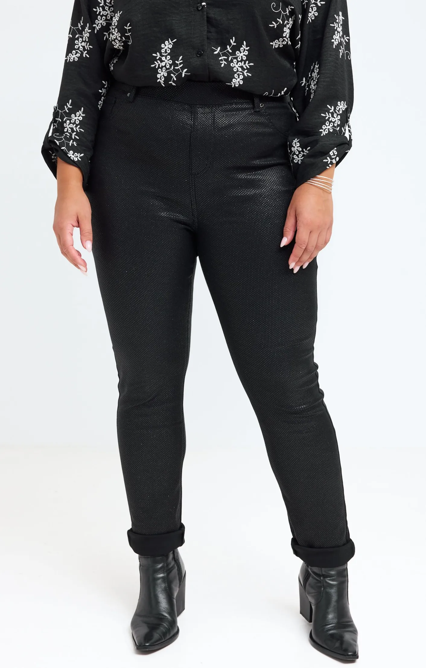 Toscane Boutique Tregging imprimé mini-traits| Pantalons
