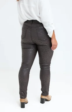 Toscane Boutique Tregging polaire imprimé léopard| Pantalons