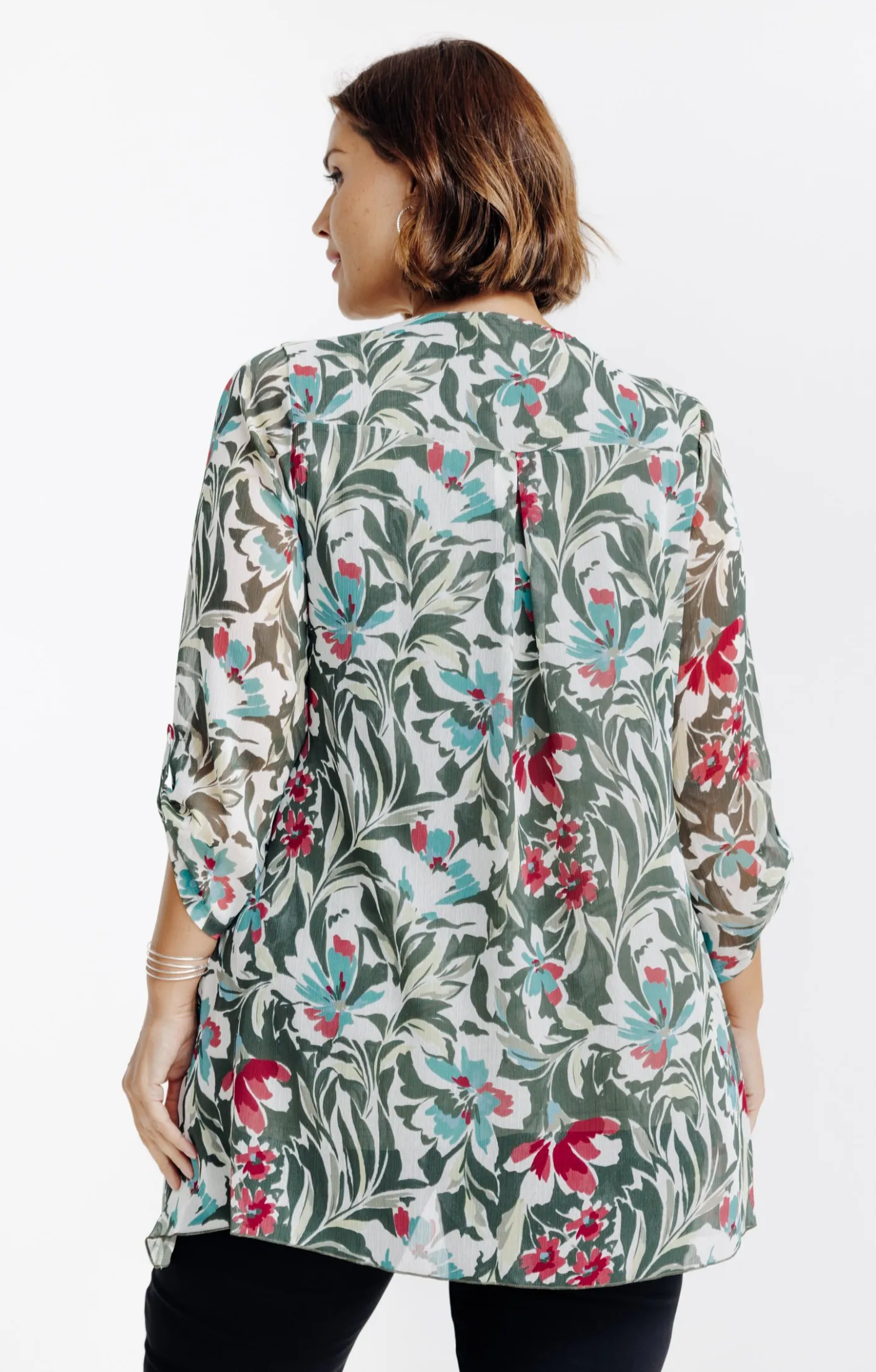 Toscane Boutique Tunique imprimée avec collier| Chemisiers & Tuniques