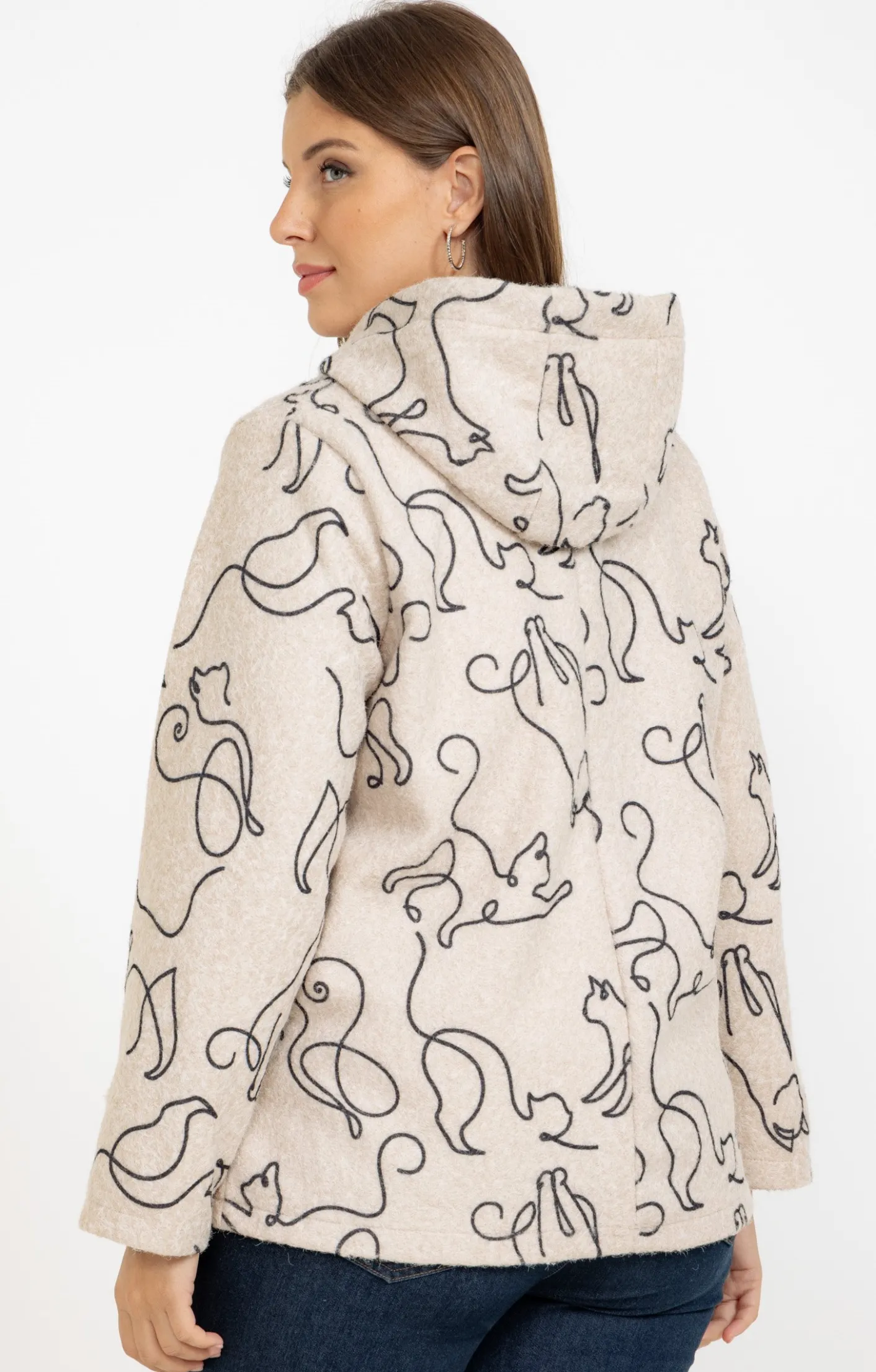 Toscane Boutique Veste imprimé chat| Vestes