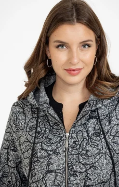 Toscane Boutique Veste imprimée en bouclette| Vestes
